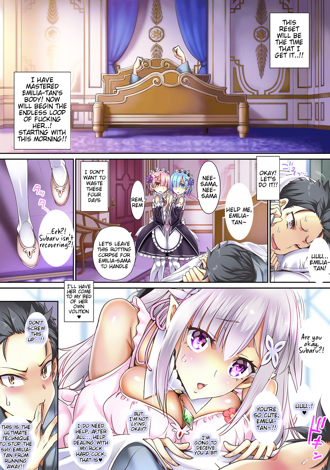 Hentai Manga Comic-If It's Re:Zero I Can Fuck These Girls Until They0 Fall Even If They Hate Me-Read-8